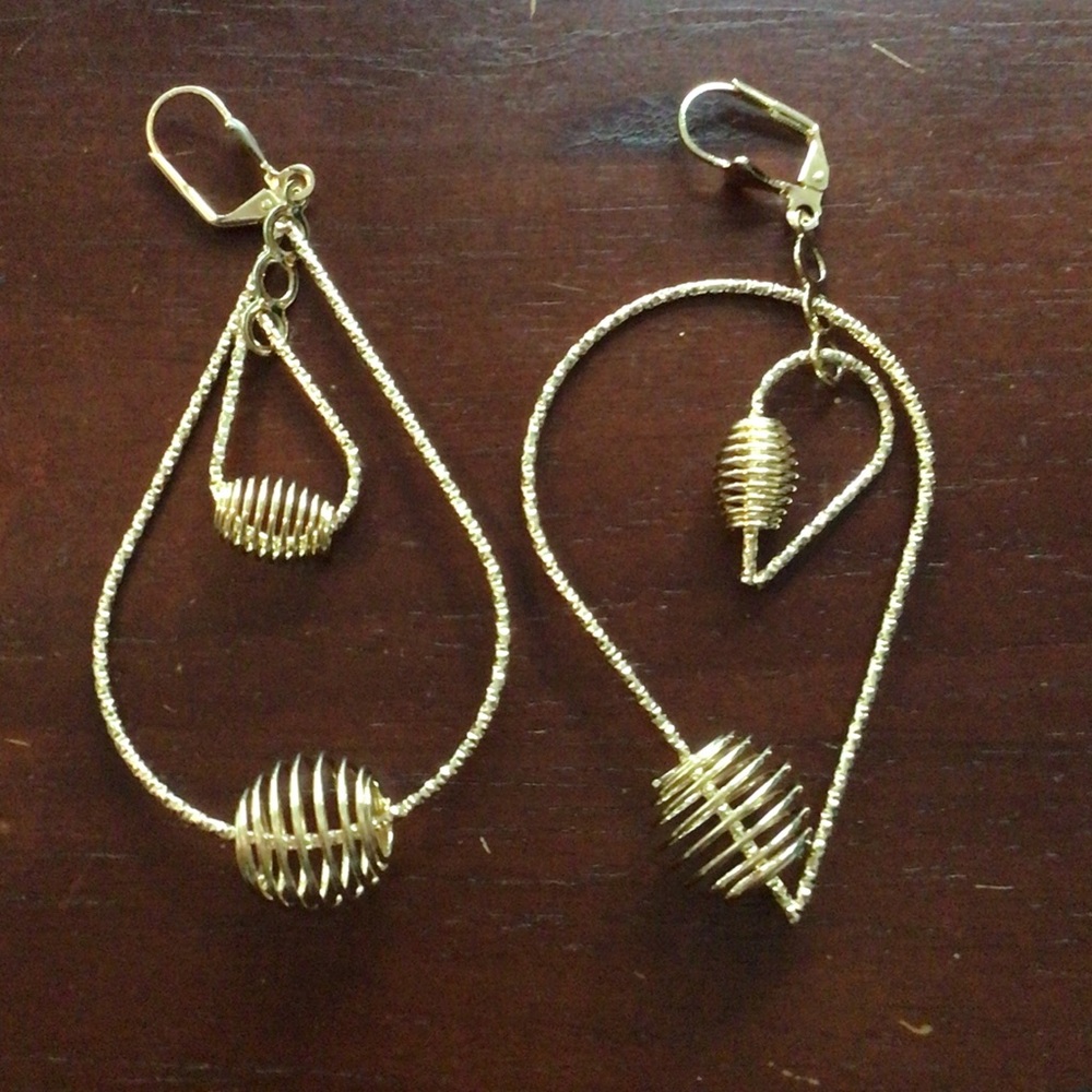 Gold plated Geometric Dangle Earrings